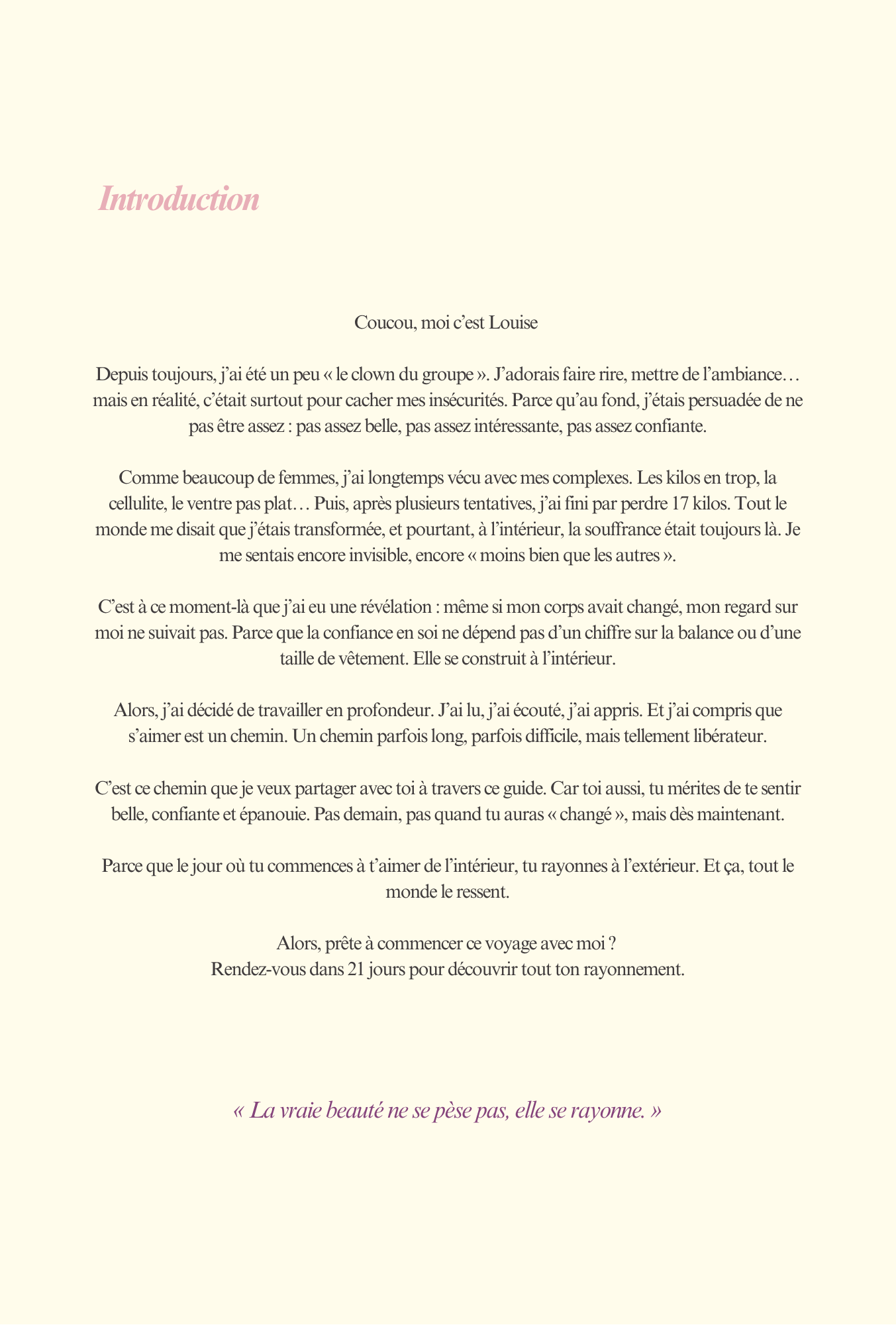 21 jours pour rayonner - Guide confiance en soi